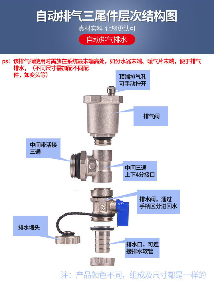 卡兰博分水器末端尾件产品结构图